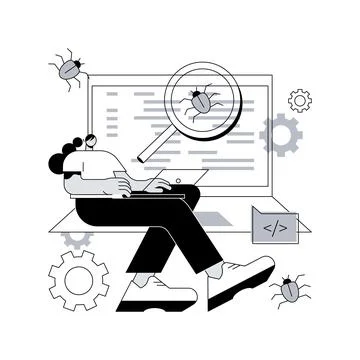 Software testing abstract concept vector illustration. Stock Illustration