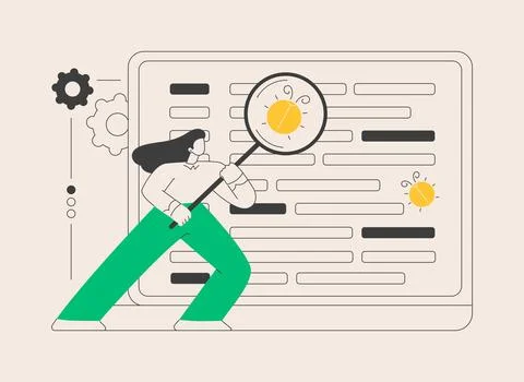 Software testing abstract concept vector illustration. Stock Illustration