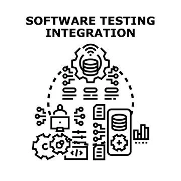 Software testing and quality assurance integrating systems 库存插图