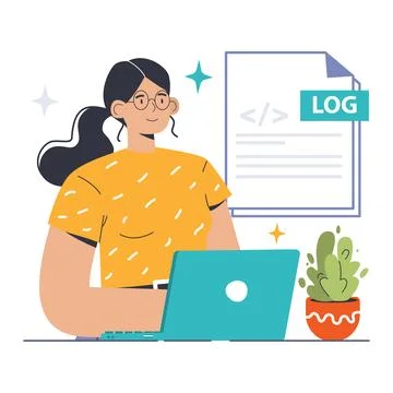 Software testing. Code testing and debugging. IT specialist searching Stock Illustration