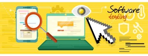 Software testing concept Stock Illustration