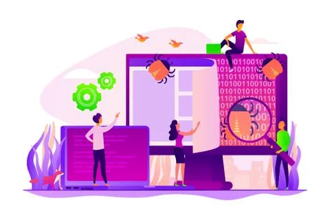 Software testing concept vector illustration Illustrazione stock