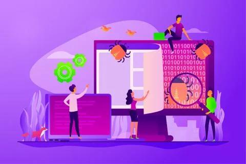 Software testing concept vector illustration Illustrazione stock