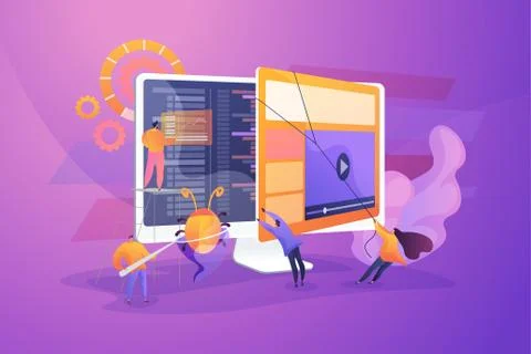 Software testing concept vector illustration Illustrazione stock