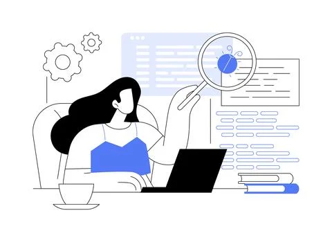 Software testing course isolated cartoon vector illustrations. Illustrazione stock