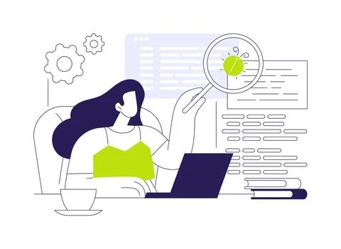 Software testing course isolated cartoon vector illustrations. Stock Illustration