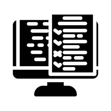 Software testing glyph icon vector illustration Stock Illustration