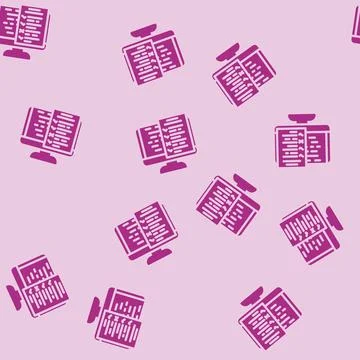 Software testing glyph vector seamless pattern Stock Illustration