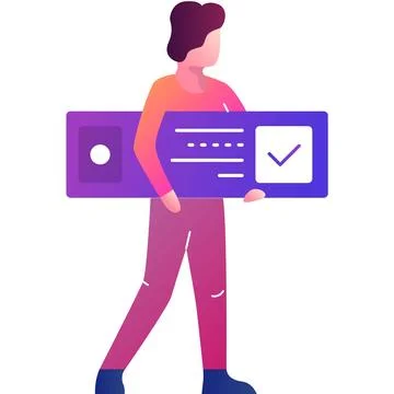 Software testing icon vector man tester isolated Stock Illustration