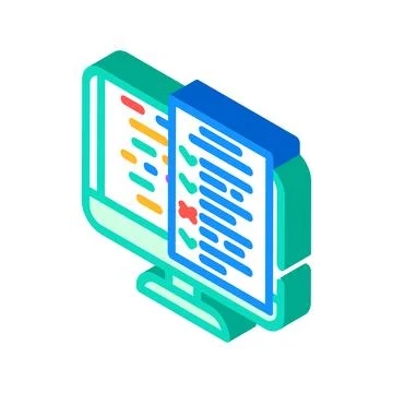 Software testing isometric icon vector illustration Stock Illustration