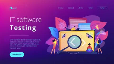 Software testing it concept vector illustration Illustrazione stock