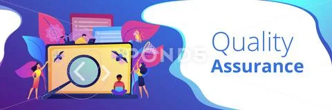Software testing it header or footer banner Stock Illustration