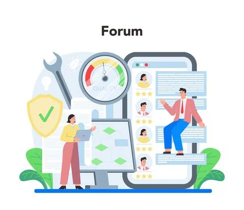 Software testing online service or platform. Application or website Illustrazione stock