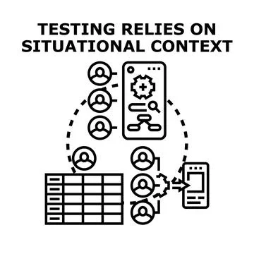 Software testing process developing user experience application Stockillustratie