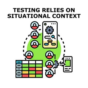 Software testing process developing user experience application 库存插图