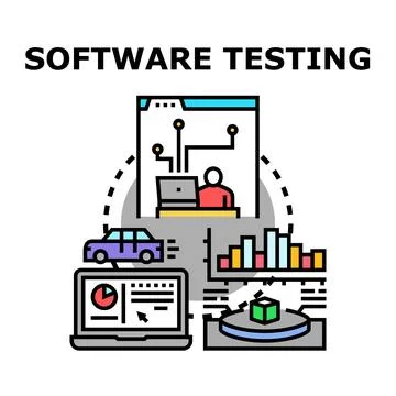 Software testing process ensuring quality and performance イラスト素材