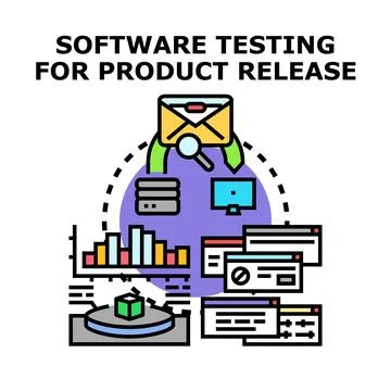 Software testing for product release and quality assurance イラスト素材