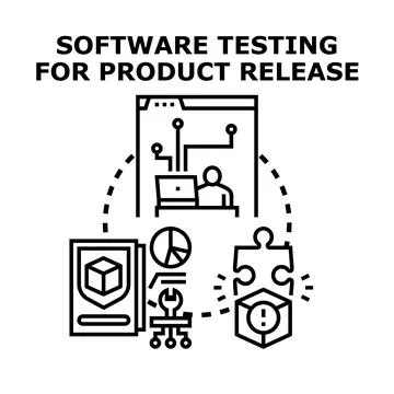 Software testing for product release concept イラスト素材