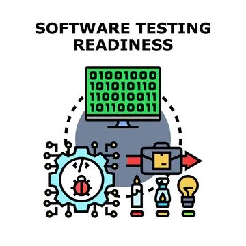 Software testing readiness ensuring quality development process 库存插图