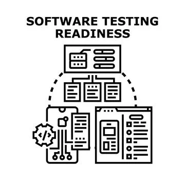 Software testing readiness planning a quality assurance process 스톡 일러스트