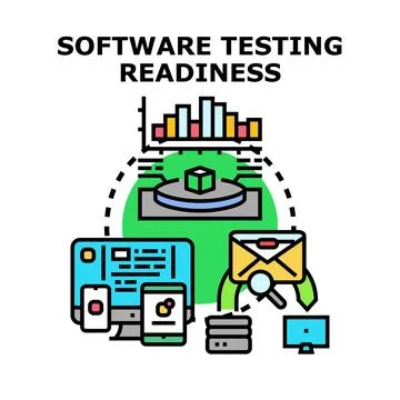 Software testing readiness for quality assurance process Ilustração Stock