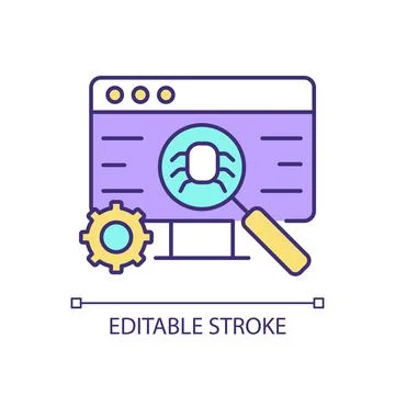 Software testing RGB color icon Stock Illustration