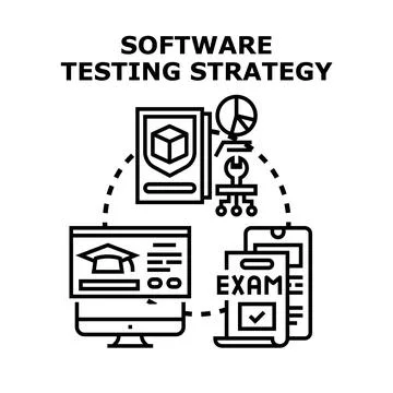 Software testing strategy plan and quality assurance process イラスト素材