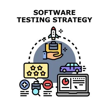 Software testing strategy for quality assurance development process 스톡 일러스트