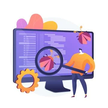 Software testing vector concept metaphor Stock Illustration