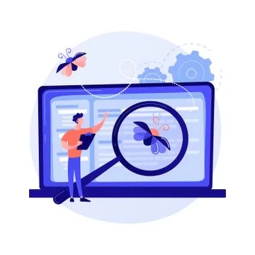 Software testing vector concept metaphor Stock Illustration