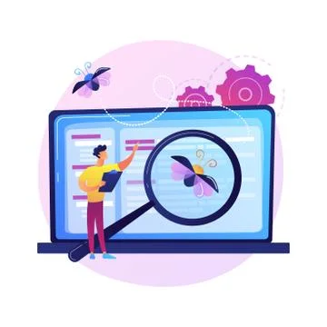 Software testing vector concept metaphor Stock Illustration