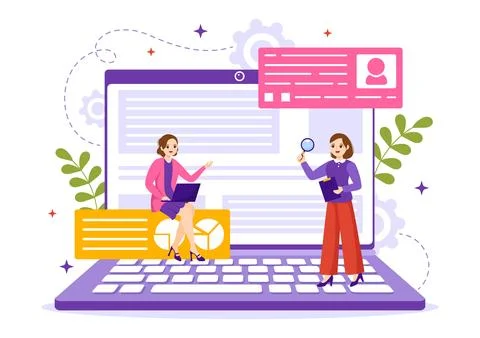 Software Testing Vector Illustration with Application Engineering, Debuggin.. 스톡 일러스트