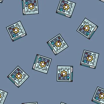 Software testing vector seamless pattern イラスト素材