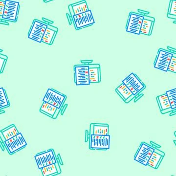 Software testing vector seamless pattern Stock Illustration