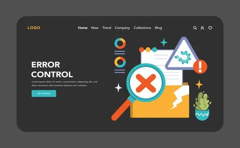 Software testing web banner or landing page dark or night mode. 스톡 일러스트
