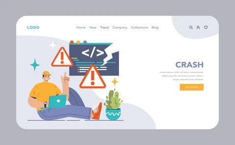 Software testing web banner or landing page. Code testing 스톡 일러스트