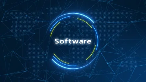 Software Text Effect Technology Background Stock Footage 262598845