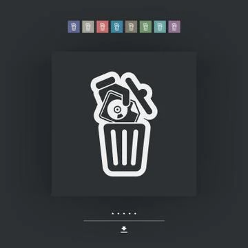 Software trashing Illustrazione stock