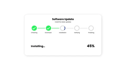 Software update and recovery animation featuring digital backup restore Stock Footage 348382036
