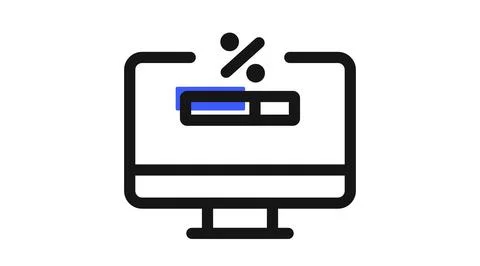 Software update and system loading icon Illustrazione stock