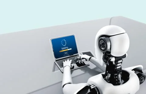 Software update on computer for modish version of device software Stock Illustration