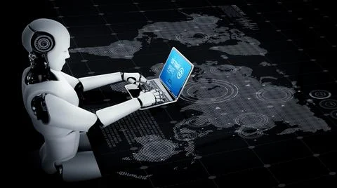 Software update on computer for modish version of device software Illustrazione stock