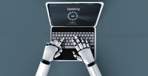 Software update on computer for modish version of device software イラスト素材