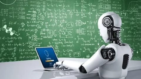 Software update on computer for modish version of device software Stock Photos