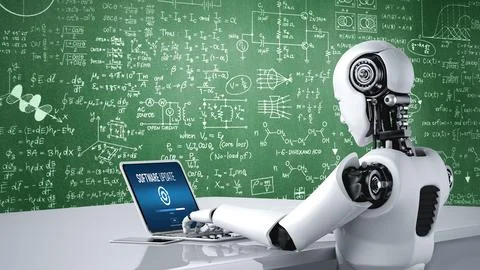 Software update on computer for modish version of device software Foto stock