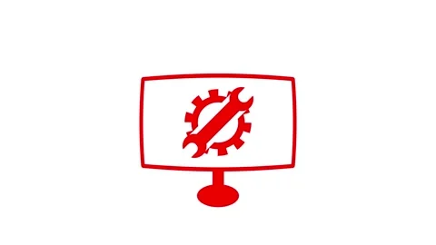 Software Update Computer Screen concept animation with Gears Stock Footage 260174523