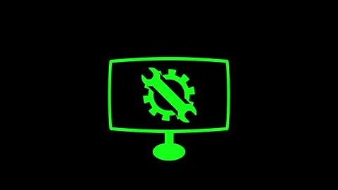 Software Update Computer Screen concept animation with Gears Video stock 260174530