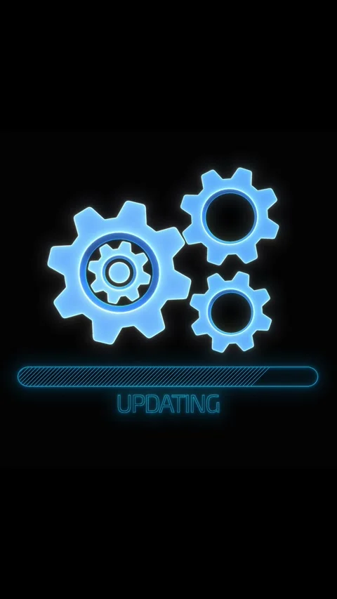 Software Update Gears Progress Bar Technology Interface Vídeo Stock 341357957
