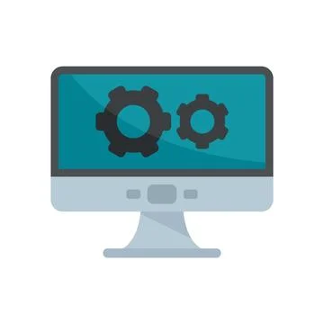 Software update icon flat vector. Upgrade system Stock Illustration