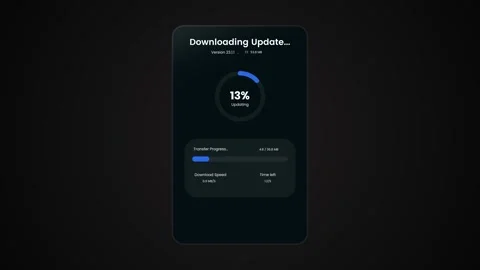Software update installation for mobile banking app animation Vídeo Stock 347254488